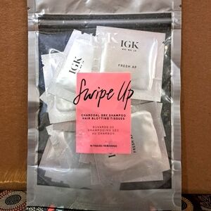 NEW IGK Charcoal Dry Shampoo Hair Blotting Tissues